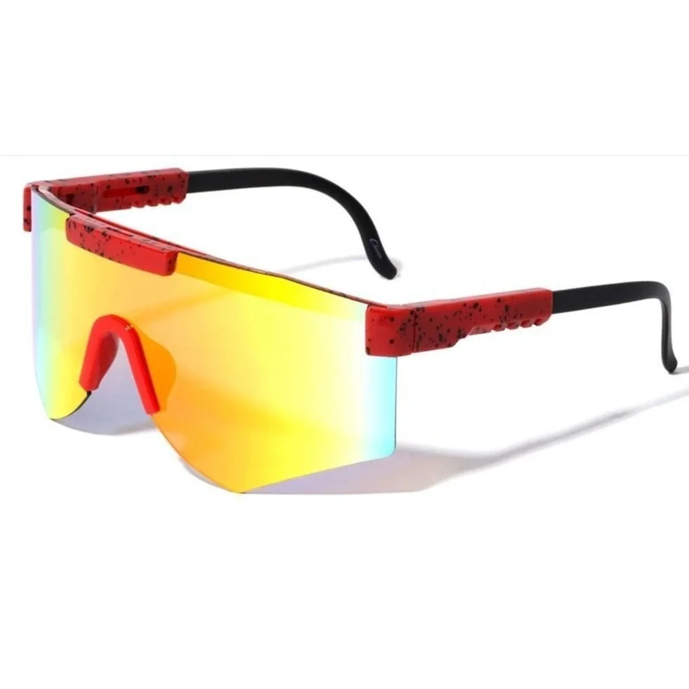 Shield Sunglasses Mirrored Lens Visor Sunglasses Sport Cycling Men UV400 Protect